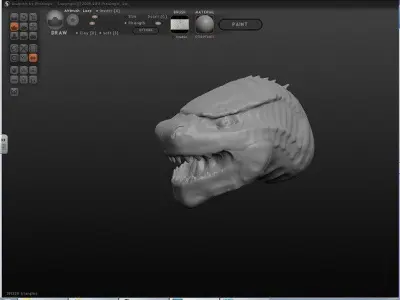 Godzilla Head Free 3D model