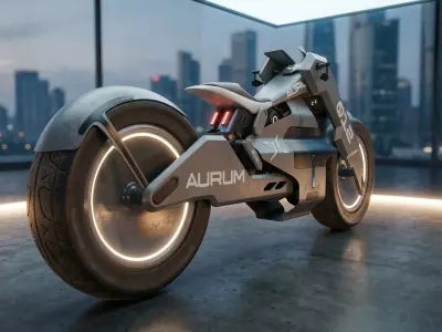 Futuristic Sci-Fi Concept Motorcycle AURUM 012  3D model