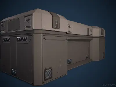 Sci-fi Chest  1 Low Poly Game Asset Low-poly 3D model