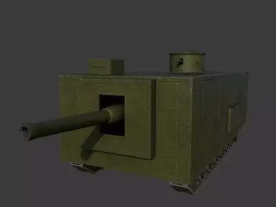 Tank Project by Mendeleev Low-poly 3D model
