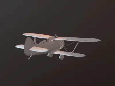 High detailed model i15 biplane 3D print model