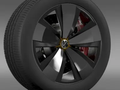 Volkswagen Beetle Dune wheel 3D model