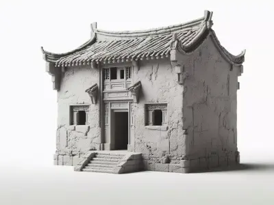 Traditional Chinese Home 3D Model 3D print model