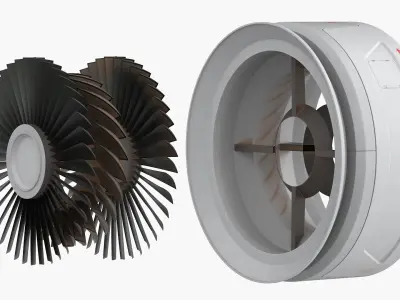  Short Turbofan Thrust Unit White 