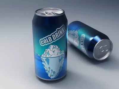 Cold Drink Can 3D model