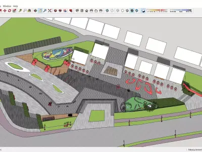 Sketchup Landscape Park H9 3D model