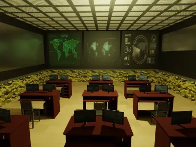 Military Bunker Low-poly 3D model buy