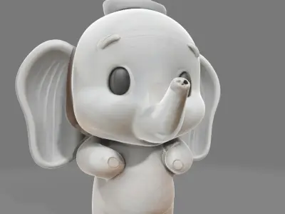 Playful Elephant Dumbo 3D model