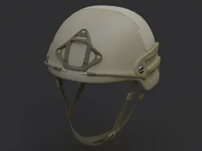Ops Core Sentry mid cut military helmet foliage green 3D model