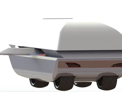 All terrain vehicle Low-poly 3D model
