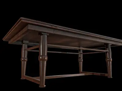 old Table Low-poly 3D model