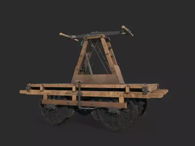 Human-powered track vehicle 3D model
