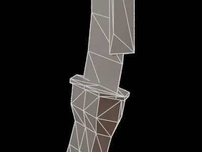 fantasy sword Low-poly 3D model 5