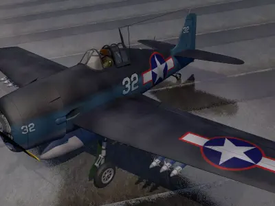 Grumman F6F-3 Hellcat 3D model
