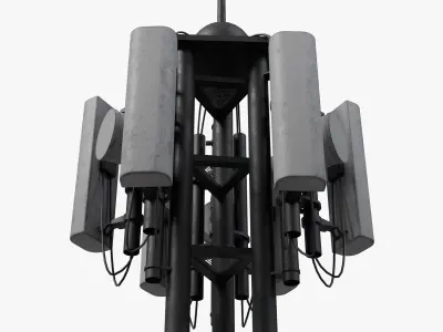 Cellular Transmitter 02 Low-poly 3D model