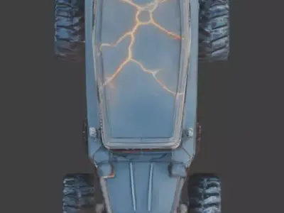 Cursed Winter Utility Interceptor 3D Model Low-poly 3D model
