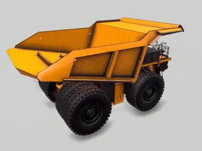 Old Industrial Vehicle Mine Truck Low-poly 3D model