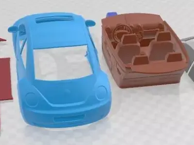 Volkswagen Beetle 2005 Printable Car  3D print model