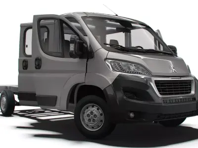 Peugeot Boxer Chassis Truck CrCab 4035WB HQInterior 2023 3D model