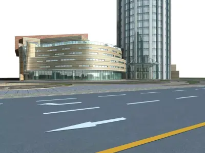 Commercial Building 3D model 29