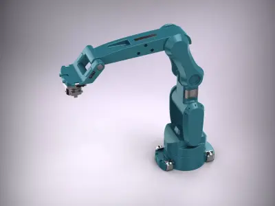 Robotic arm mechanical industrial machine 3D model