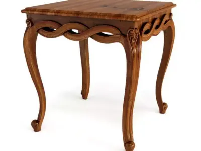 Antique Wooden Table 3D model
