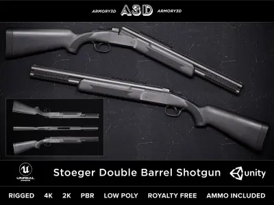 Last of Us Weapons Pack Game Ready PBR Rigged AAA Low-poly 3D model