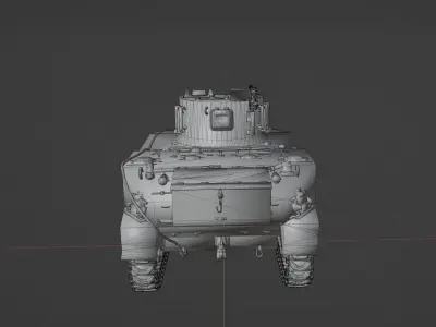 M5 Stuart Low-poly 3D model