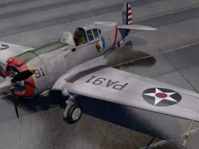 Curtiss P-36A Hawk 3D model