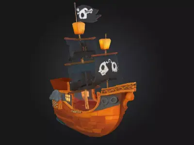 Pirate Galleon  Rule the Waves with Fear and Flair 3D model