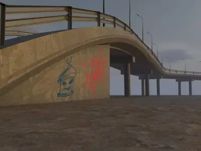Highway bridge Free 3D model