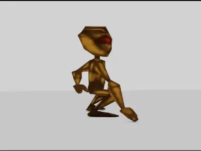 Alien of Varginha Retro Model PSX Style Low-poly 3D model