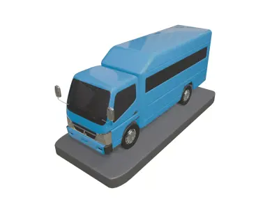 Mitsubishi Fuso fe74 Modular Industrial Transport Vehicle  Low-poly 3D model