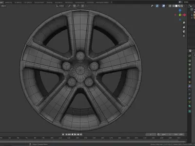 Car rim for tire 3D model