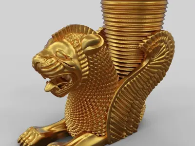 Achaemenid Persian Lion Rhyton 3D print model