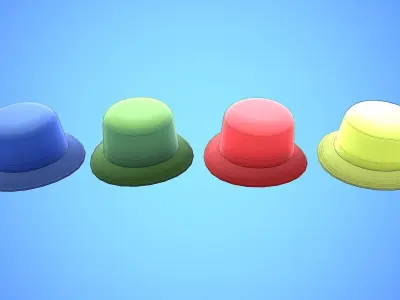 BUCKET HAT CARTOON HAT Low-poly 3D model