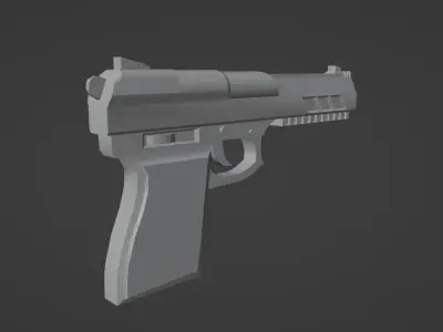 Lowpoly Desert Eagle 3d model Low-poly 3D model