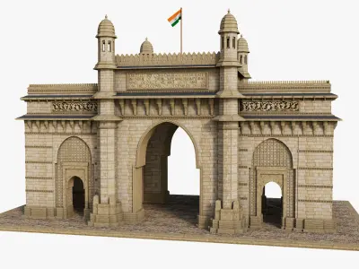 Mumbai The Gateway of India 3D model purchase
