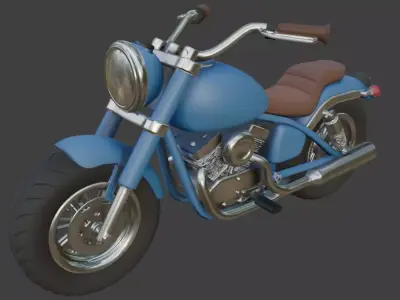 Cartoon Motorcycle 3D Model 3D model order