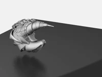 orugabot skull Free low-poly 3D model