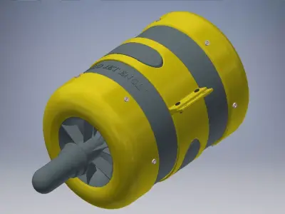 Jet Engine 3D model 3D model