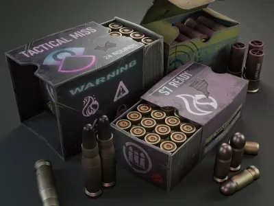 Ammo boxes 3D Model Collection