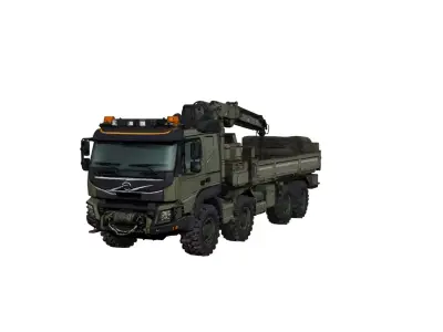 Heavy Military Transport Truck Offroad Cargo Utility Model 3D model