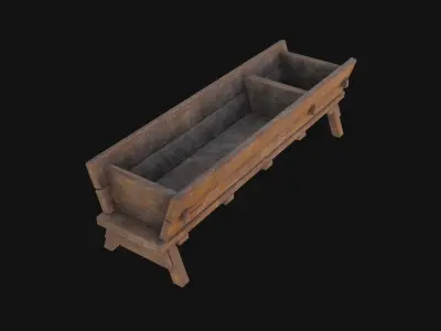 Water Trough 3D Model  Low-poly 3D model