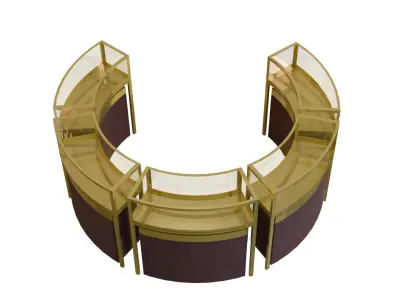Showcase Round Table Low-poly 3D model