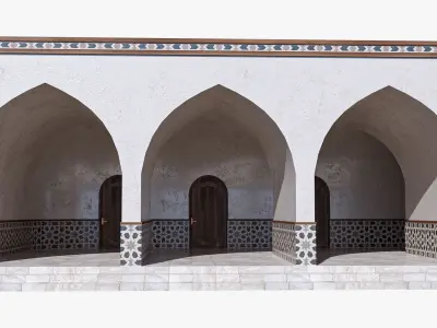 Islamic Architecture Arched Building 3D model