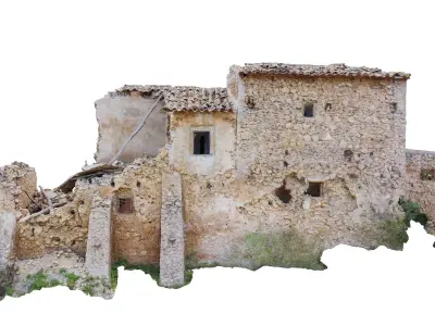Old House Ruins Scans Low-poly 3D model