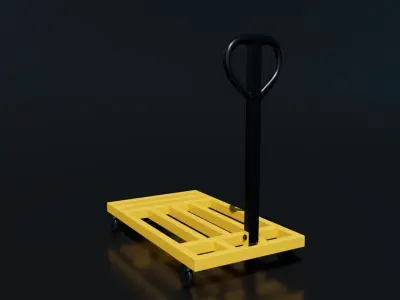 Hand Truck  Free low-poly 3D model