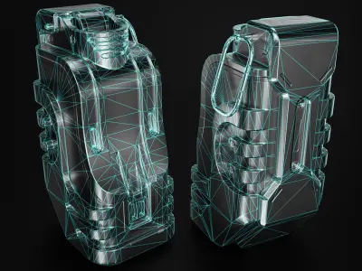 Sci-fi Grenade Low-poly 3D model purchase
