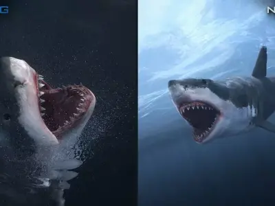 Great White Shark by NoneCG Free low-poly 3D model
